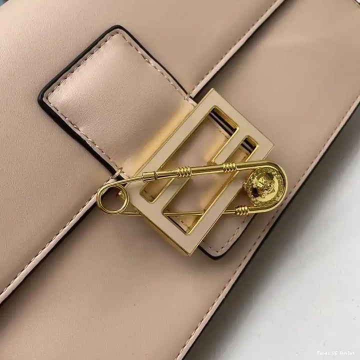 Vintage HOT Bag Baguette In Pin Fendace Pink Fendi Medium Calf Brooches Leather with 0425